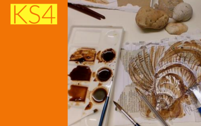Art – ‘Mixed Media: Collage and Coffee’ + ‘Elements and Principles’